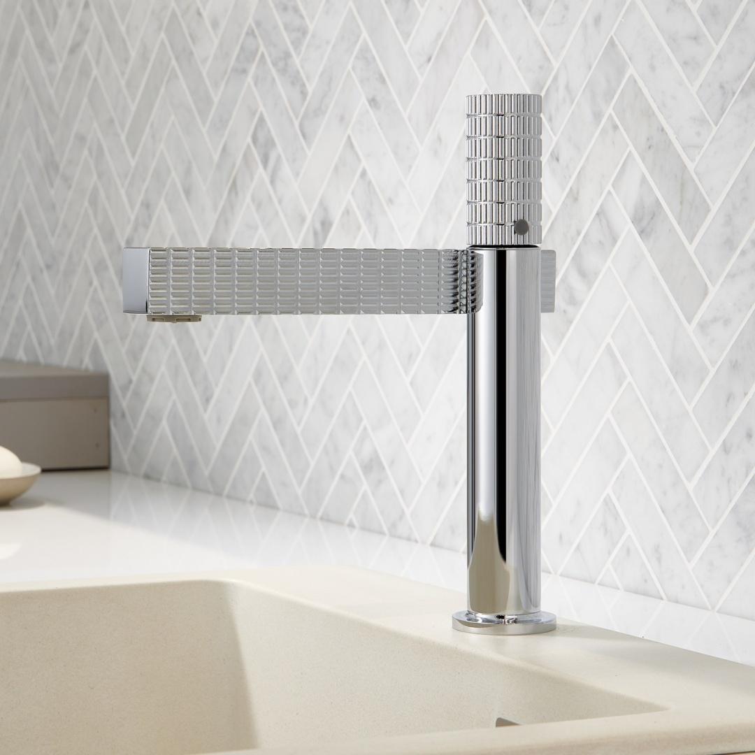Grey Basin Faucet Brass Bathroom Faucet Hot Cold Rose Gold Bathroom Sink Faucet Deck Mount Brush Gold Lavotory Faucet Water Tap