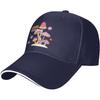 Colorful Mushroom Graphic Baseball Cap Polyester Casual Sun Hat Adjustable Golf Cap