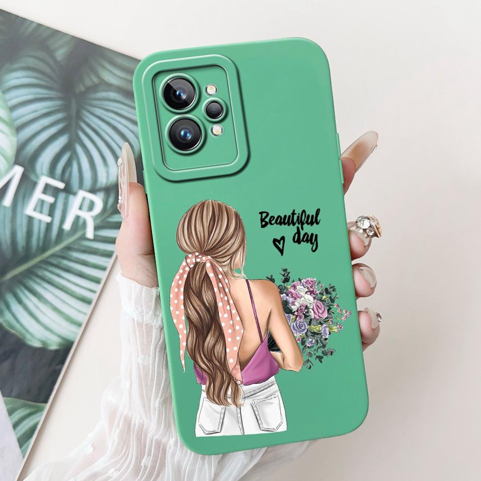 Cover per Telefono Femminile Cuore d'Amore per Realme GT2 Pro Custodia Realme GT Neo2 GT2 GT Neo 3T Funda Silicone Morbido Opaco Protezione Lente Capa