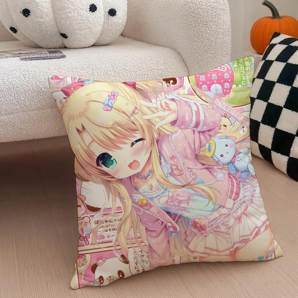 Cute Vibrant Japanese Idol SSuper Sonico Cushion Cover Throw Pillow Cover Hidden Button Durable Polyester Chair Cushion