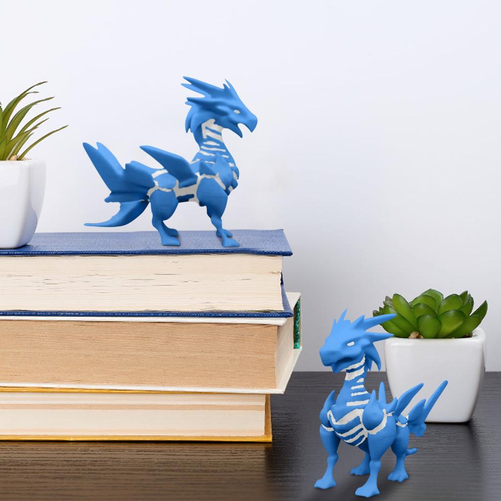 3D Printed Movable Joint Evil Dragon Model Toy