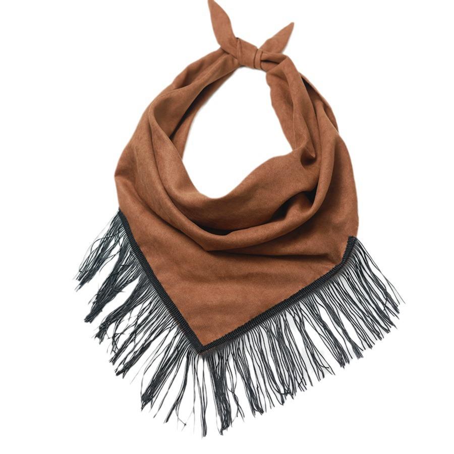 

Cross-border New Product Fringe Style Triangle Scarf Hot Sale in European and American Streets, Unisex Western Cowboy Series Dir One Size верблюд