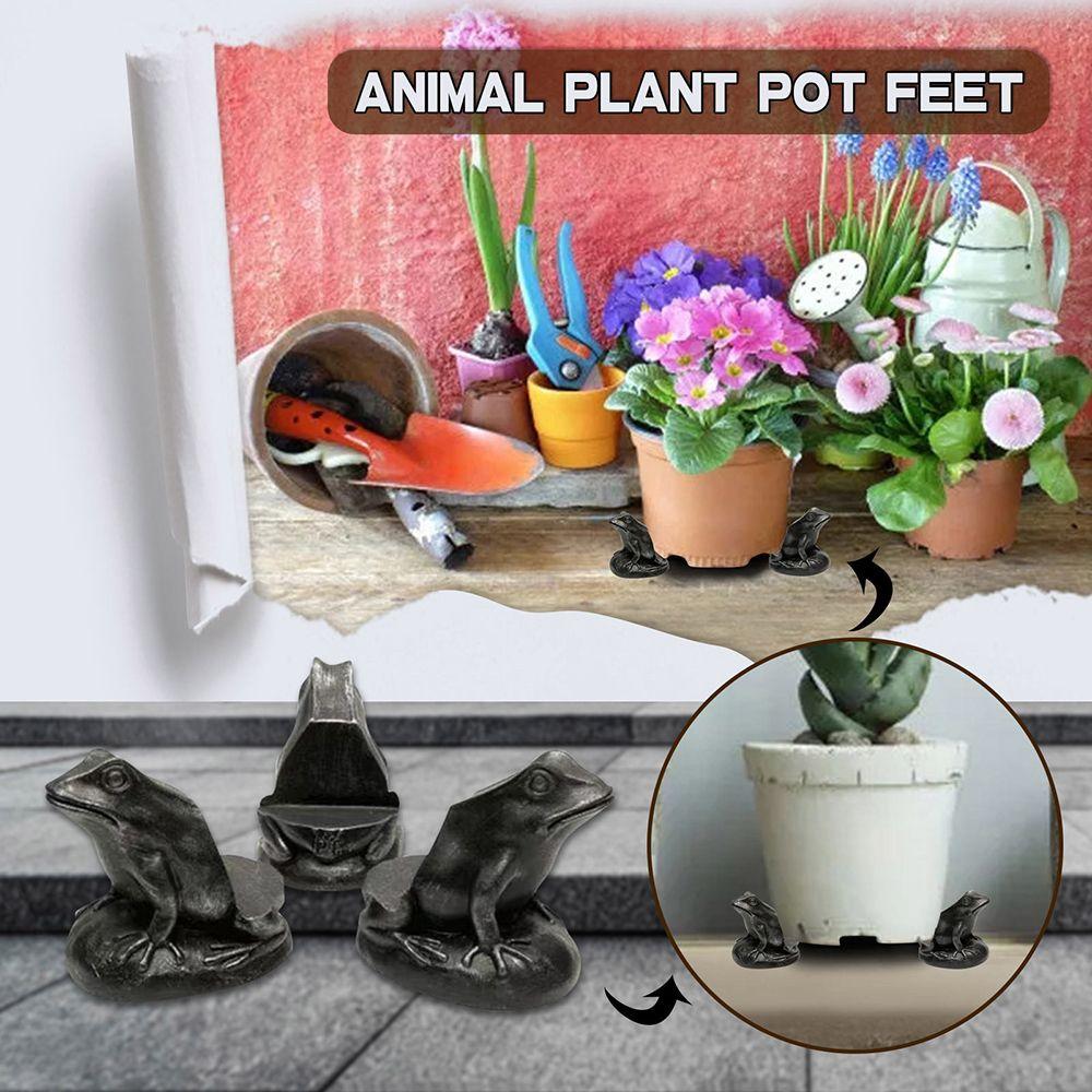 

3Pcs Garden Decor Potted Resin Plant Stand Flower Pot Support Bonsai Stand Plant Pot Foot Dog