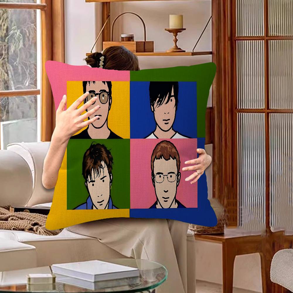 Band Musik Rapper B-Blur Vintage Pillow Gift Home Office Decoration Pillow Bedroom Sofa Car Cushion CoverPillow Case