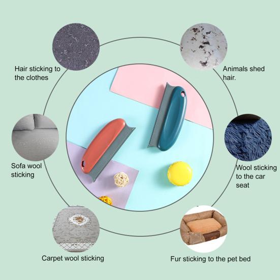 Cat Dog Hair Removal Brush Reusable Pet Hair Remover with Comfortable Grip Easy To Clean Versatile Pet Hair Remover