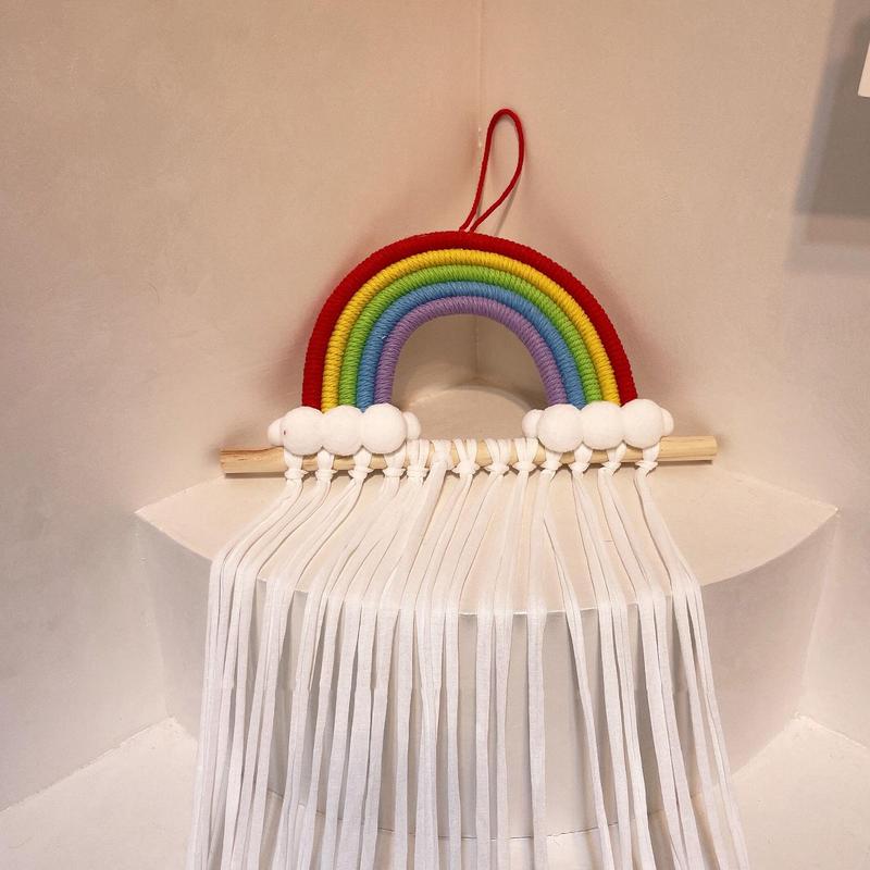 Haarspangen Aufbewahrungshänger Mädchen Haaraccessoires Wandmontage Regenbogen Design Schleifen Organizer für Mädchen Haarschleifen Haarspangen Organizer