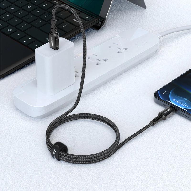 Kabel Acefast C1-01 Lightning - Usb-C Mfi Pd 30W 3A 480Mb/S 1,2M - Czarny