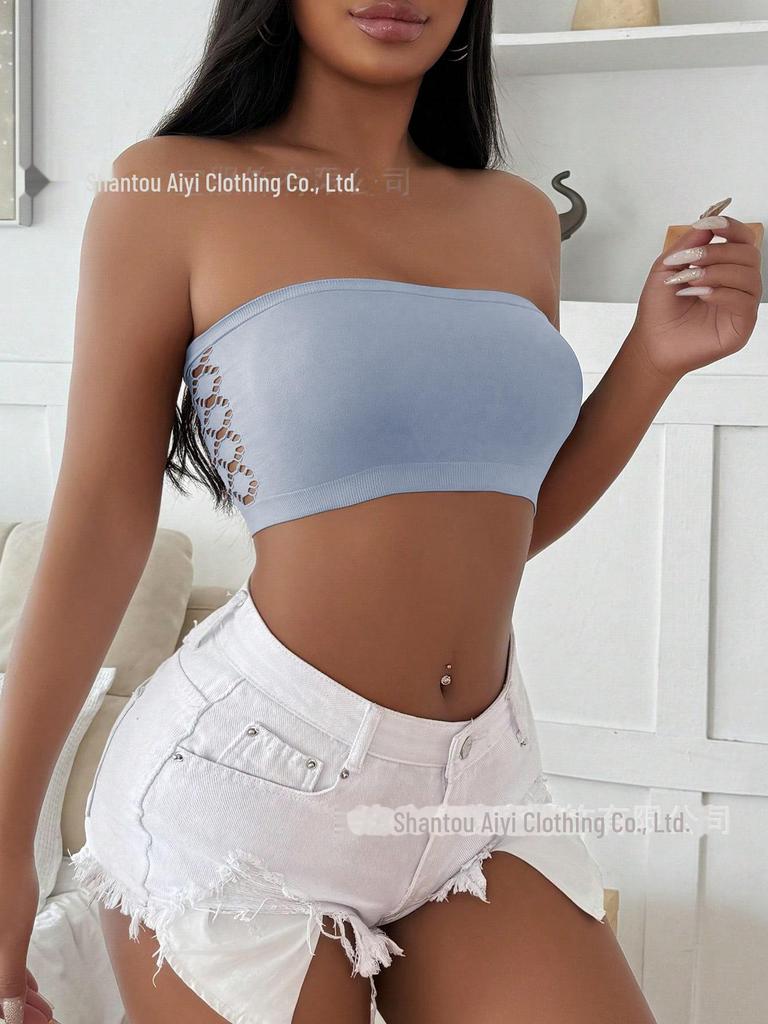 Seamless Breathable Hollow Tube Top: High Elastic Women's Underwear