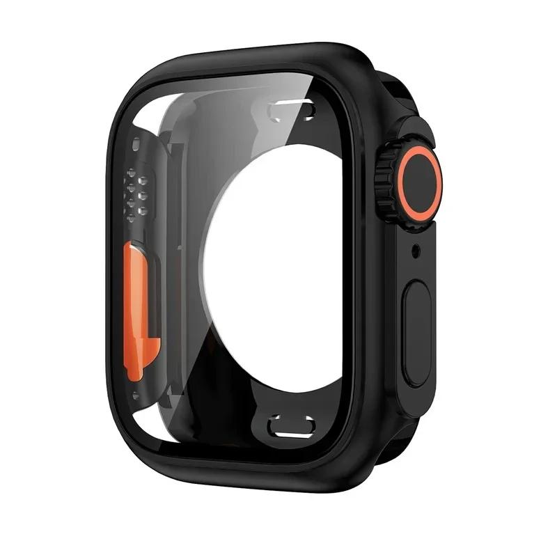 Protection d'écran pour Apple Watch 44mm 45mm 40mm 41mm PC Dur Avant Arrière Étui Bumper pour iwatch 9 8 7 6 5 4 Transformer en Ultra