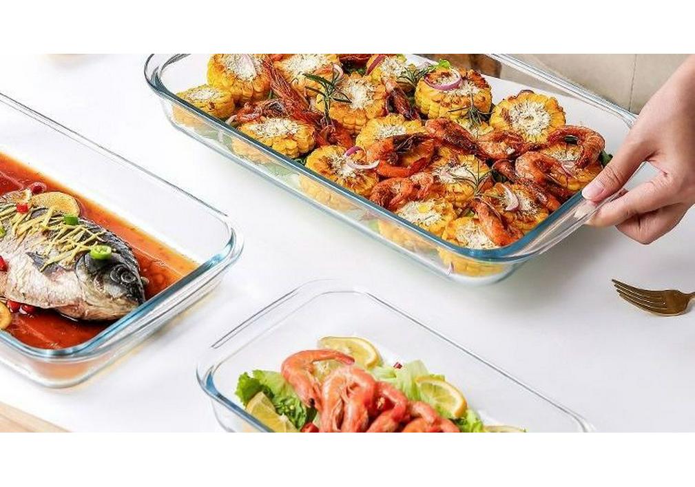 High-Temperature Resistant Rectangular Borosilicate Glass Baking Dish