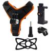 5 in 1 Kits Motorcycle Helmet Chin Mount Holder Rotatable Mobile Phone Strap with Silicone for Hero Sports Action Camera