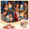 Silicone Night Light - Cute Mushroom Nursing LampNight Light, USB Rechargeable, 1200 mAh High Capacity, 3-Level Dimming, 14 RGB Colors, Timer,