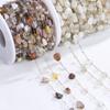 2meters 1meter Stainless Steel Natural Stone Beaded Chain for Necklace Bracelet Sweater Crystal Chain Jewelry Making DIY