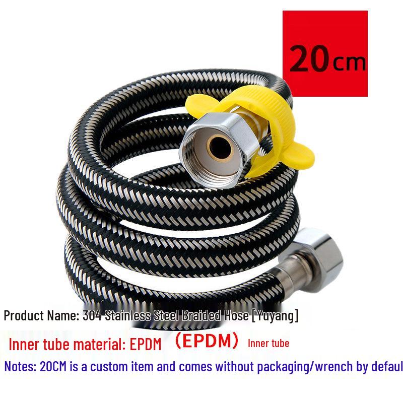 304 Stainless Steel Braided Flexible Hose - High Pressure, Explosion-proof Toilet Inlet Pipe