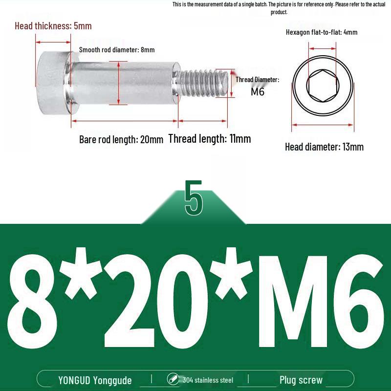 304 Stainless Steel Hex Socket Shoulder and Step Screw Set