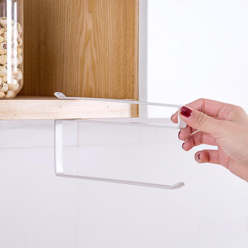 Magnetic Kitchen Paper & Cling Film Holder, Punch-Free Wall-Mounted Rack for Tissue Rolls