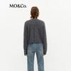 MO&Co. Hand-Brushed Mohair & Silver Sequin Knit Cardigan