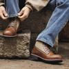 Men's boots, retro short boots, lace-up western boots, zipper bags without shoeboxes, spot fast delivery.