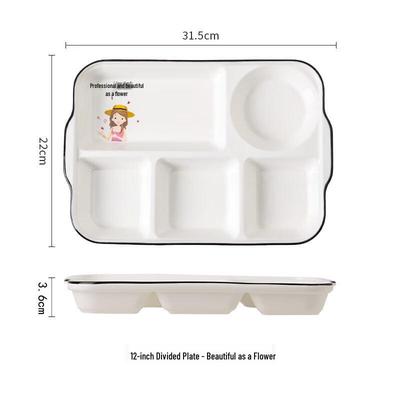 Nordic Ceramic Compartment Dinner Plate