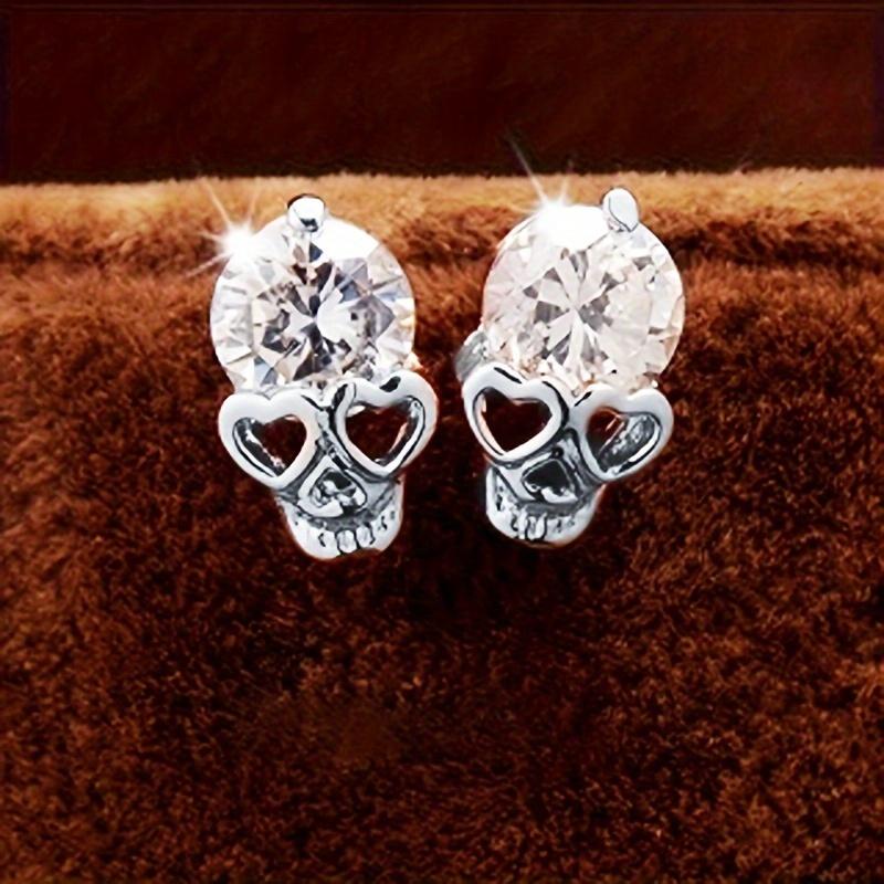 Halloween Skull Head Stud Earrings