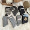 Cartoon Puppy Wool Socks Children Korean Tide Cute Medium Tube Socks Thickened Warm Cashmere Stacking Socks Stockings
