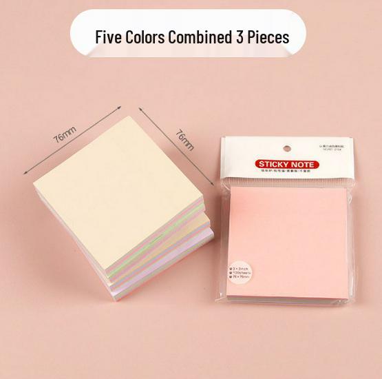 Morandi Strong Adhesion Sticky Notes: Large, Pure Color, Self-Adhesive Strips for Student Use