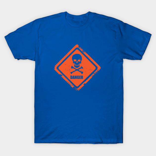 Unisex Fashion TShirt Danger Sign Print TShirt Plus Size S-5XL T-Shirt 100%Cotton Tops O Neck Short Sleeve Tees