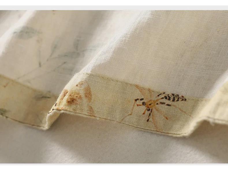 Women's Retro Chinese Style Long Sleeve Linen Shirt with Pan Kou Design