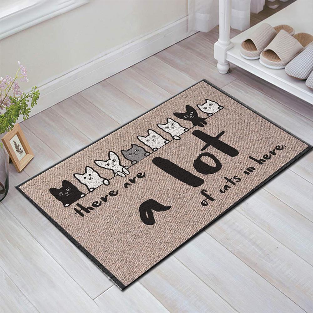Animal Welcome Home Can Cut Pvc Door Mat Spray Silk Floor Mat Dust Carpet