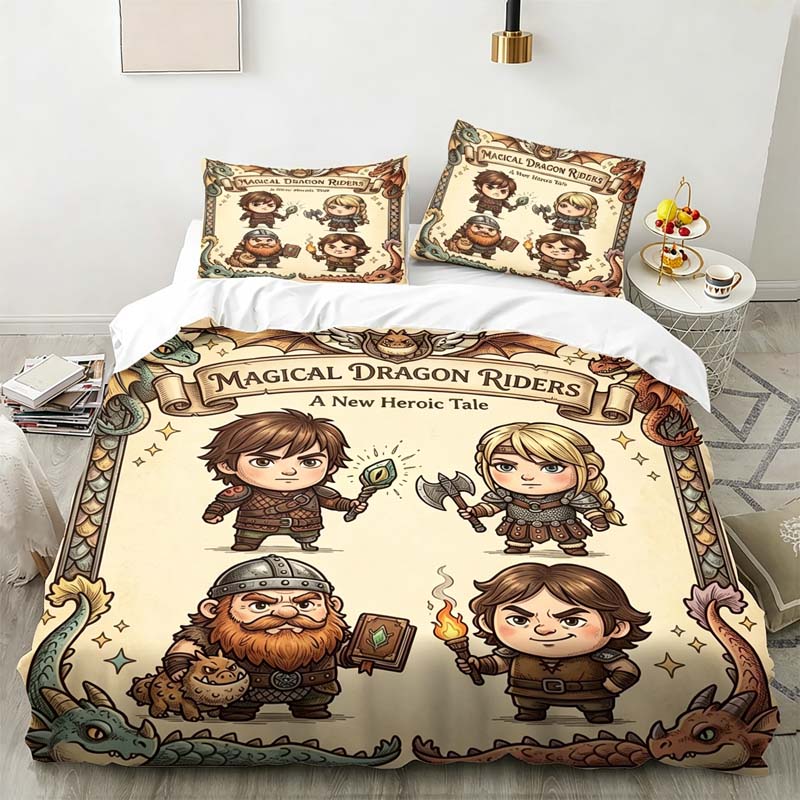 Cartoon T-Toothless Bedding Sets Exquisite Bed Supplies Set Your Dragon Duvet Cover Bed Comforter Set Bedding Set Birthday Gift