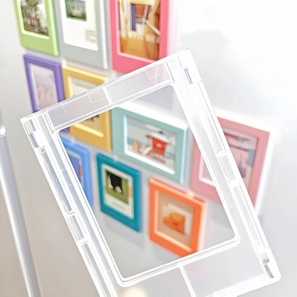 4PCS Double Sided Mini Picture Frames 3 Inches Fridge Magnets Photo Frames  Office Decor