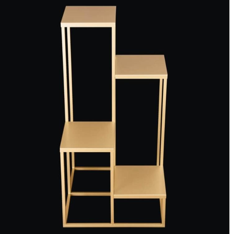 Nowoczesny Kwietnik Loft Złoty Simple 12 099/K-12-4K-75Z