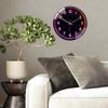 Clear Glass Round Clock 30x30cm Personalized Text Silent Operation Modern Wall Decor