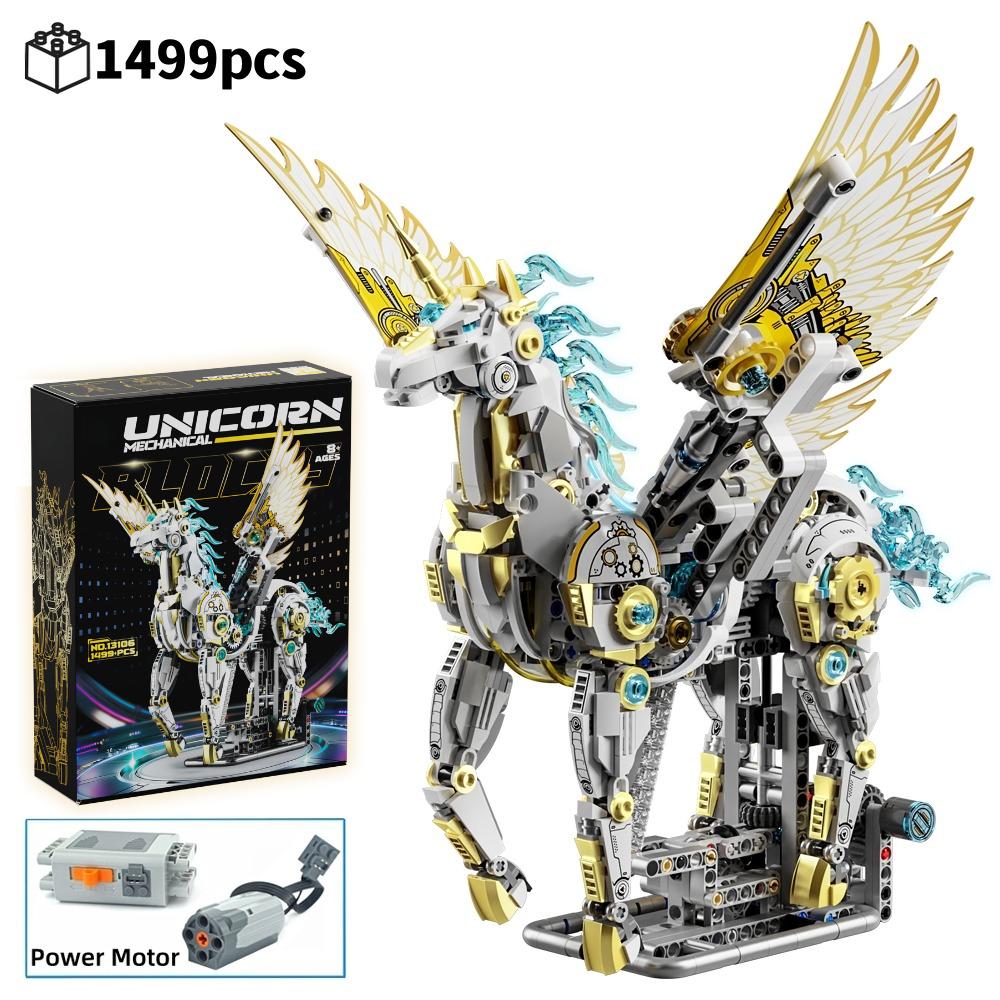 New-Off-The-Shelf Superior-Grade Technical-Designal Mechanical High-Standard Unicorn Pegasus Superior-Grade Building-Set Assembly-Bricks