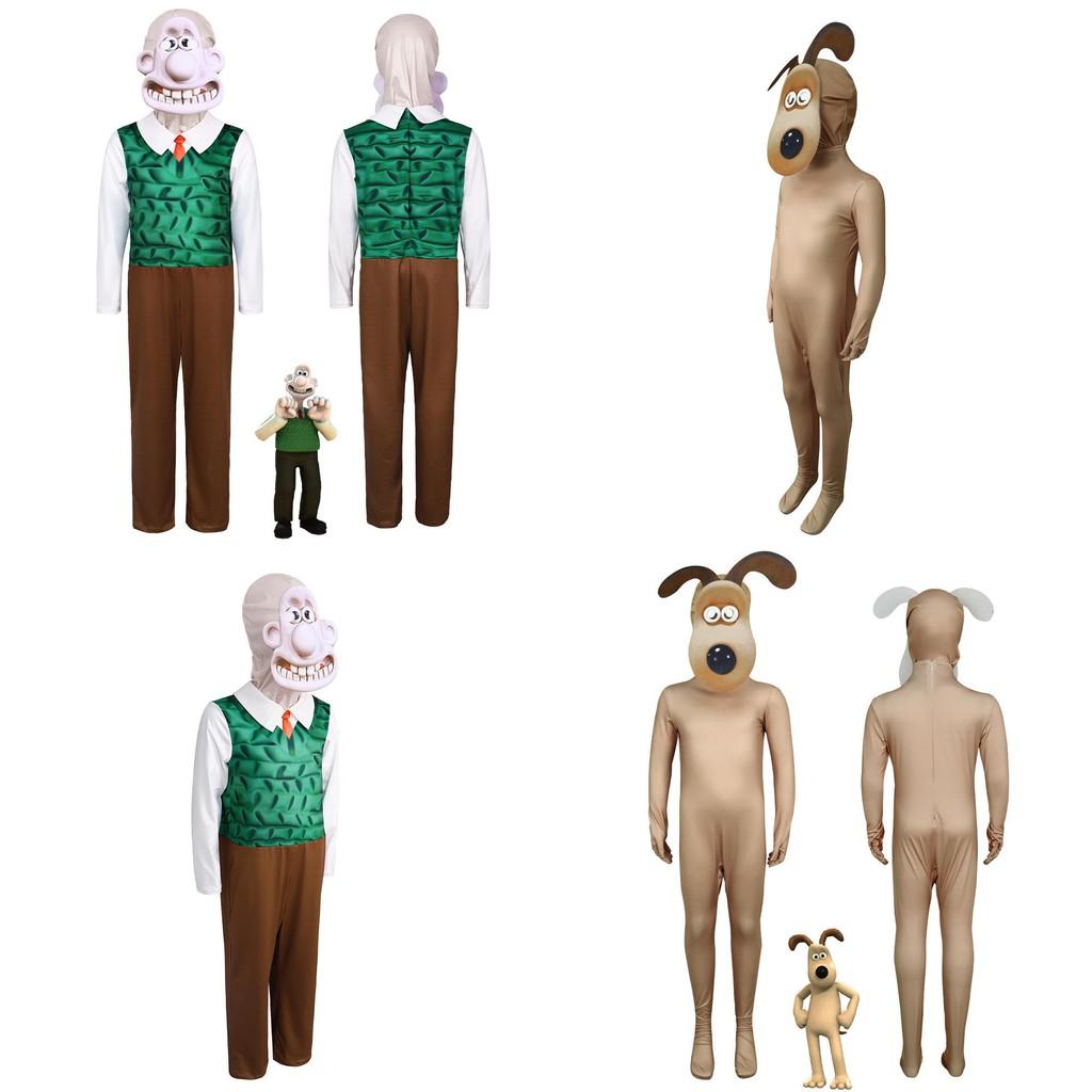 Wallace And Gromit Inspired Super Cool Dog Cosplay Costume For Kids Unisex Sizes 110 To 190
