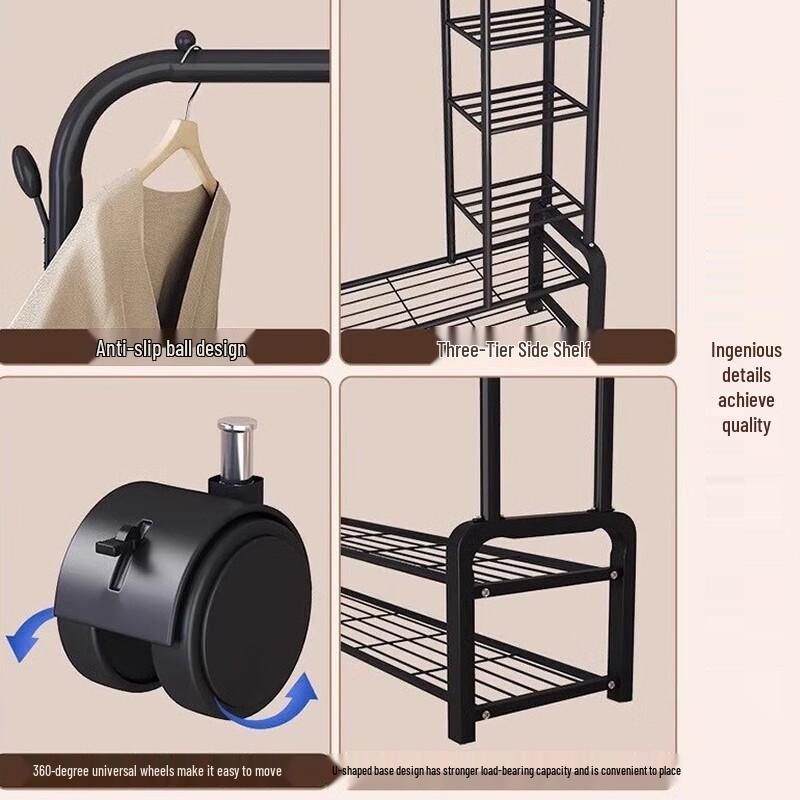 Floor-standing Double-Pole Clothes Drying Rack