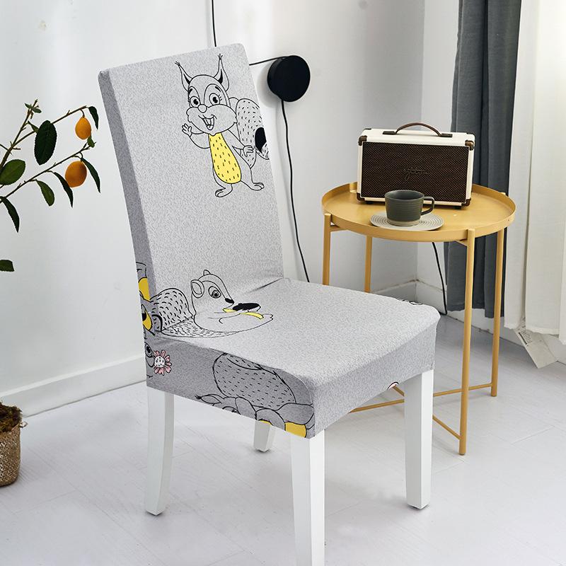 Printed Chair Cover Elastic Chair Cover Restaurant Printed Elastic Seat Cover Multifunctional Hotel Chair Cover
