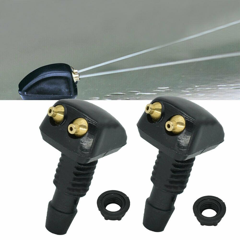 2PCS Dual Holes Adjustable Car Windshield Washer Nozzles Wiper Water Spray-Jet