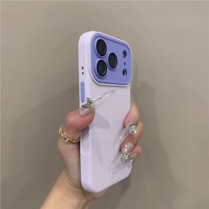 The New All-inclusive Color Contrast Lens Is Suitable for Apple iPhone 17Promax Mobile Phone Case 17 Liquid Silicone Anti-drop.