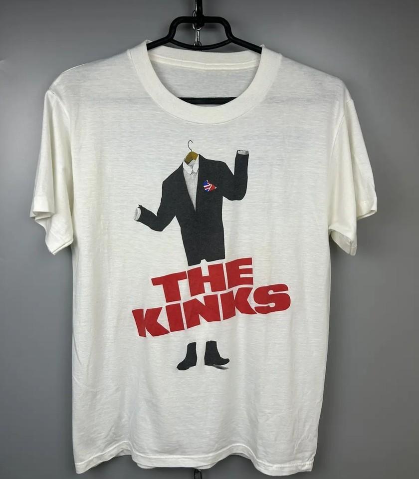 Vtg The Kinks Band Gift For Fans Cotton White All Size T Shirt For Men UR135 Unisex T-Shirt S
