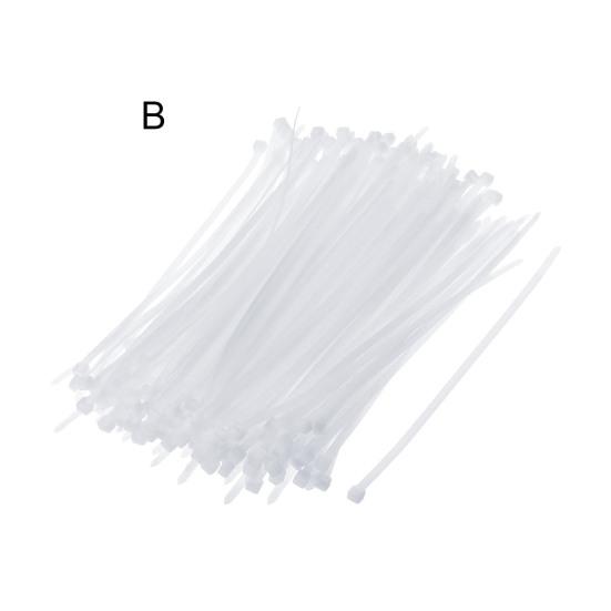 100Pcs Nylon Universal Cable Tie Buckles Multipurpose UV Resistant Cable Ties Tool Heavy Duty Self-Locking Zip Ties Holder