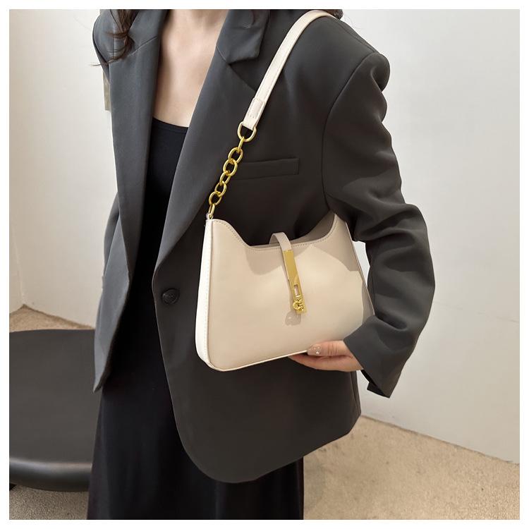 Schicke französische Stil Kunstleder Umhängetasche 2026 Neue Mode Damen Achseltasche