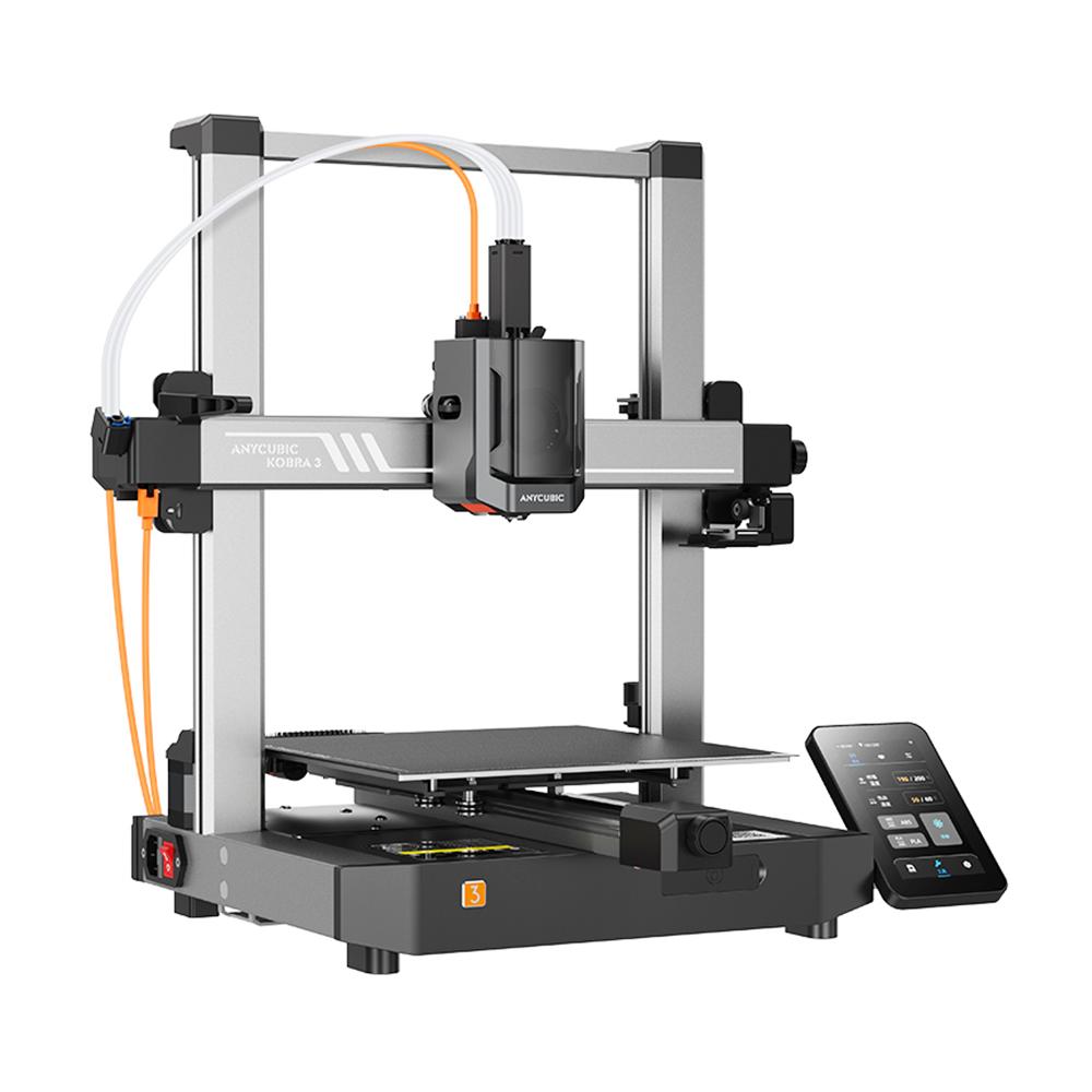 ANYCUBIC KOBRA 3 COMBO 3D-Drucker, mit ACE Pro, Max. 600mm/s Geschwindigkeit, Duales PTC-Heizsystem, Intelligenter Mehrfarbdruck