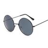 Round Sunglasses Men Women Anti-Reflective Lens Metal Frame Circle Sun Glasses