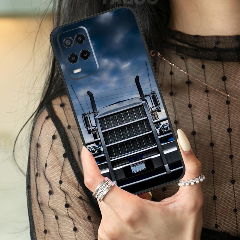 Cool Heavy Truck Car Case For Oppo A78 A98 A18 A38 A58 A60 A80 A40 A96 A76 A16 A94 A74 A54 A15 A17 A57 A77 A5 Pro