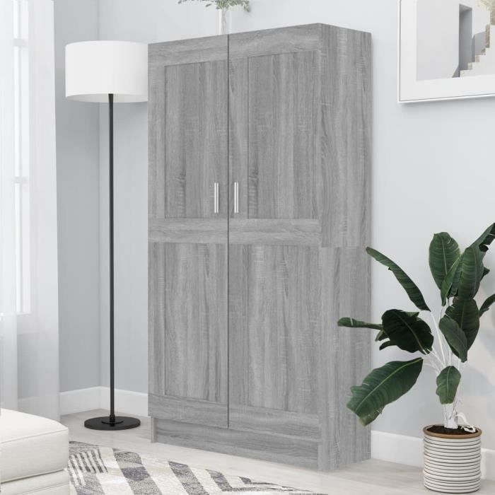 VidaXL Bibliothèque Sonoma gris 82,5x30,5x150 cm Bois d'ingénierie 815613