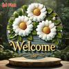 Tin Art Wall Decor Retro Circular 2D Flat Painting For Bar Cafe Beach House Garage