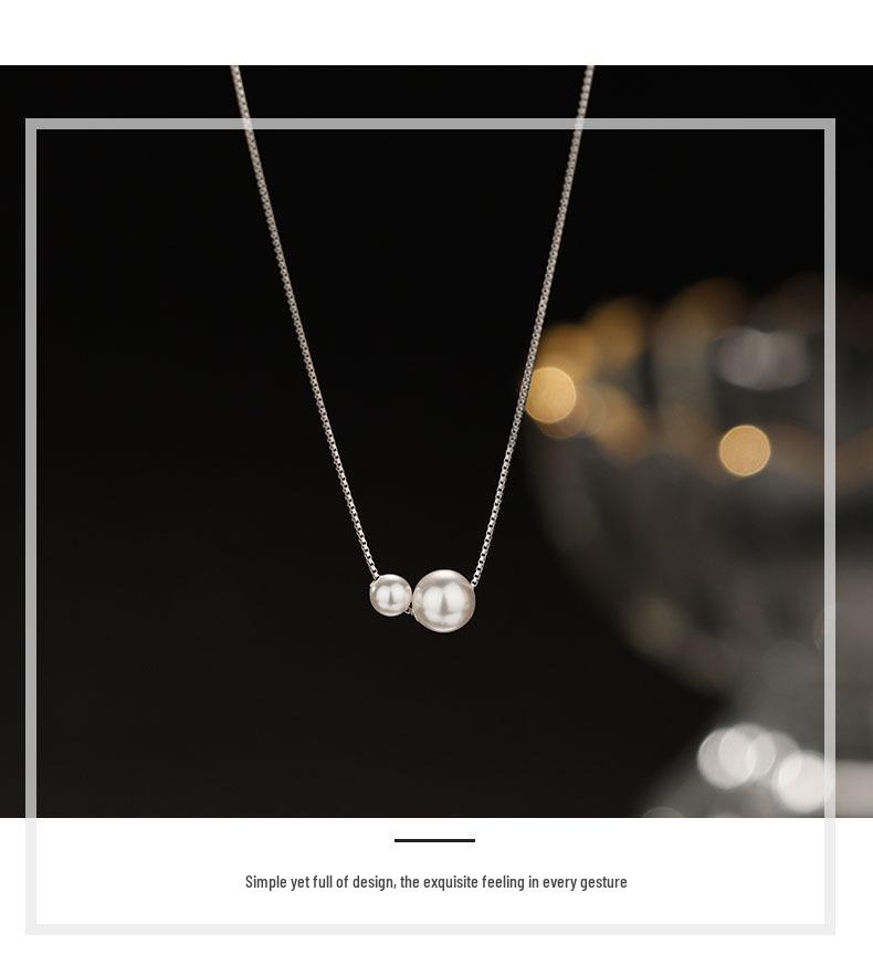 Women's Luxury French Pearl Necklace - 2022 Elegant Niche Clavicle Chain with Cool, Simple, and Personalized Style