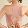 Shockproof Plus Size Mesh Sports Bra - Women's Yoga Running Fitness Bra with Hollow Back Design