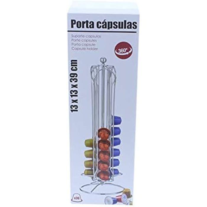 Support pour capsules de café - BIGBUY HOME - Tournant - 36 capsules - Plastique - Design contemporain